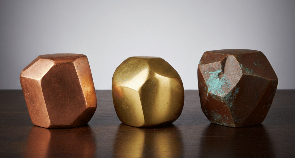 Het verschil tussen koper, messing en brons uitgelegd